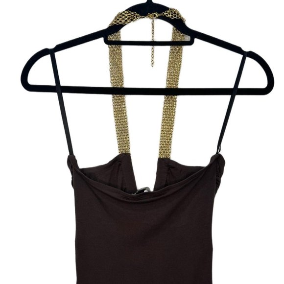 Sky Halter Brown Top - Picture 5 of 7